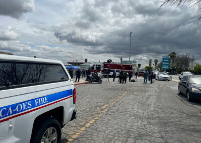 Cal OES truck with clouds